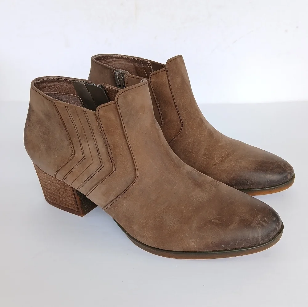 Abeo Felicity Leather Ankle Boots Taupe 7.5